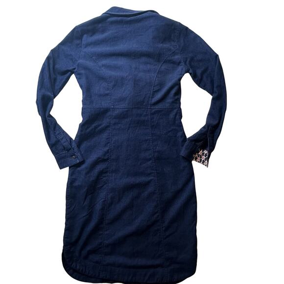 Anthropologie Maeve Womans Button Down Dress Corduroy Tie Waist Sz 0 - Picture 6 of 8